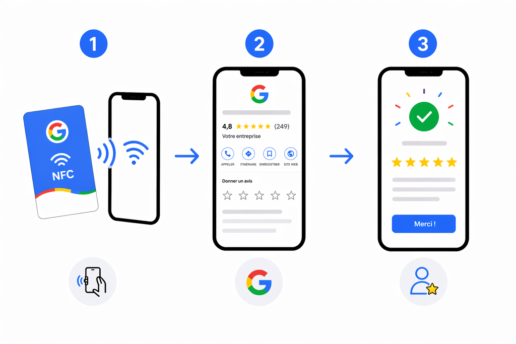 Carte NFC Avis Google EN